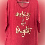 State of Mine Merry & Bright Holiday top Size M Photo 0