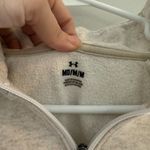 Under Armour  Beige Cream Cotton 1/2 Zip Pullover Sweatshirt Size M Photo 3