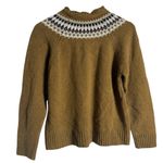 SEA New York Brown Wool Novelty Fair Isle Mock Neck Pullover Sweater Sz M Size M Photo 12