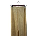 ZARA  Womens Small Soft Butter Yellow Pleated Flowy Wide Leg Pants Elastic Waist Photo 1