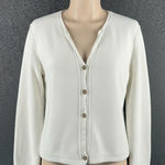 Vintage Rum Runner Women's XS Knit White Cardigan Sweater Linen Cotton Blend Photo 0