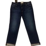 Paige Dark Blue Slim Boyfriend High Rise Cropped Straight Leg Jeans size 30 New Photo 9
