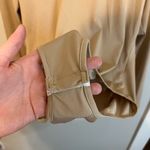 Elegant Tan Long Sleeve Bodysuit Size L Photo 2