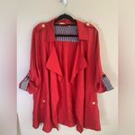 Soft Surroundings  Chelsea Blazer Red Size L‎ Photo 6