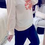 None Be Groovy or Leave Man, graphic sweatshirt 70’s style size large Photo 0