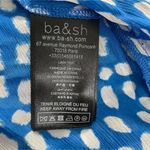 Ba&sh  Size 4  Top Blouse Long Sleeve Ruffle Blue White Photo 8