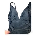 J.Crew Womens Black V-neck ruched one-piece swimsuit Photo 1