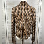 No Boundaries  Juniors Floral Print Button Down Shirt Brown/Black-15/17 Photo 1