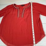 Sanctuary  Burnt Orange Sheer Long  Sleeve Shirt Size  Medium Photo 8