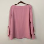 Lafayette 148  New York‎ Emory Tulip Cuffs Long Sleeve Boatneck Blouse Size XL Photo 4