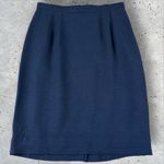 Karl Lagerfeld Vtg  France Navy Blue Pencil‎ A-Line Skirt Sz 40 US 8 Photo 0