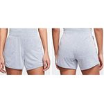 Nike  Women's Ribbed Shorts Yoga Grey and White Stripes w/Pockets Photo 1