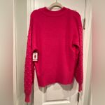 Vince Camuto NWT Size XL Pink Ribbed Knit Bauble Sleeve Oversized Sweater Photo 5