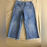 Susan Graver  Wide Leg Crop Jean with Frayed Hem Size 10 & 12p Photo 2