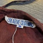 Vintage Creative Clothing Maroon Dark Red Patchwork Skirt Size Medium Photo 2