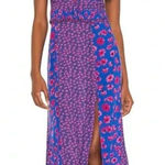 Free People  Women's Tigerlilly Midi Dress Cobalt Combo Size M Photo 0