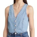Madewell Katrina Denim Crop Vest Top Photo 0