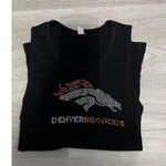 Denver broncos rhinestone tank top Black Size L Photo 2