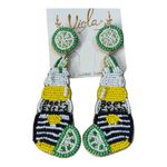 Salt The Rim Beaded Beer Bottle Earrings Fiesta Party Fun Statement Dangle New Green Photo 2