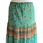 Goodclothes  Vintage Floral Print Boho Ruffled Maxi Skirt Photo 4