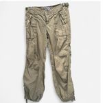 Polo Jeans Co Y2K Low Rise Baggy Cargo Pants Size 4 Grunge Boho 100% Cotton Brown Photo 5