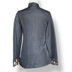 Vintage Madame Butterfly Black Embroidered Mandarin Jacket Size 4 Photo 5