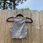 Sws essential cropped stripe tank top size‎ small. Tan Photo 3
