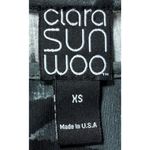 Clara Sun Woo Tunic Size XS Gray Pink Coral Angle Hem Lagenlook Floral Tropical Photo 5