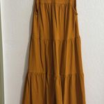 Everlane The Weekend Tiered Midi Dress in Mustard Yellow Photo 3