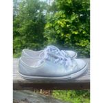 Converse All Star Chuck Taylor silver metallic low top sneakers, women's size 7 Photo 1