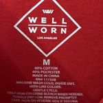 Well Worn  Womens Christmas Cat T-shirt Size‎ Medium Red Holographic Holiday Photo 4