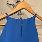 Saks 5th Avenue Saks Fifth Avenue blouse NEW steel Blue Layered Sleeveless Top keyhole back Photo 7