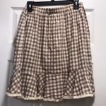 Moon River NWOT  gingham plaid skirt fringe trim Photo 3