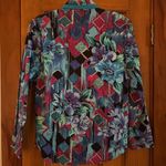 Wrangler Vintage  Button Short Crossover Women’s Medium Aqua Purple Aztec Retro Photo 2