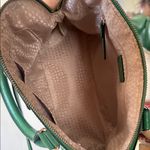 Kate Spade Sadie Dome Satchel leather purse enchanted green pebbled gold accents Photo 13