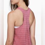 Lululemon  Love Tank Pleated Short Serve Stripe Heathered So Merlot White Size 4 Photo 4