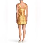 Free People Gold Leather Mini Dress Size 2 New w/Tag Retail $300 Photo 13