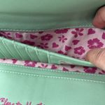 Disney ‎ Loungefly Stitch & Angel Long Wallet Floral Mint Green Snap Closure Photo 7