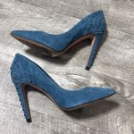 Rebecca Minkoff Womens Pump Size 9 Blue Suede Studded Heel Pointed Dress Shoe Photo 1