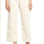 AG Adriano Goldschmied AG Etta High Waist Crop Wide Leg Corduroy Pants Size 24 ivory dust Photo 0