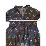 Anthropologie Tiered Babydoll Blouse Black Floral Sz XS Photo 8