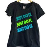 Nike Just Do It Women's T-Shirt Black Small Athletic Cut Short Sleeve Photo 0