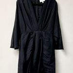 Significant Other Lola Batwing Sleeve Plunging Neck Mini Dress Black Womens US 6 Photo 4