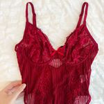 STUNNING LACE BODYSUIT Red Size L Photo 1