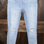 EXPRESS  Light Wash Blue Distressed Cotton Denim Skinny Jeans Womens‎ Size 6 Photo 0