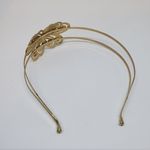 None Gold Colored Rhinestone Butterfly Headband Photo 2