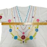 Floral Embroidered Ethnic Festival Asian Scallop Design Vintage 80’s Boho Top Size undefined Photo 6