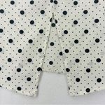 Renee C  Sleeveless Blouse Polka Dot Womans Size L White Photo 9