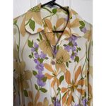 Vintage 60’s unbranded Yellow Floral Maxi Dress & Matching Coat Set medium Photo 7