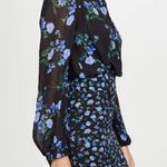 Shoshanna Kiana Mixed Floral Mini Dress Blue Black Size 4P Photo 2